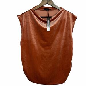 NWT Velvet Heart Sleeveless Draped Neck Velvet Top size XL 14-16 Pink Party